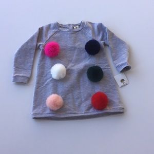 Tucker + Tate Pom pom sweatshirt dress 18M